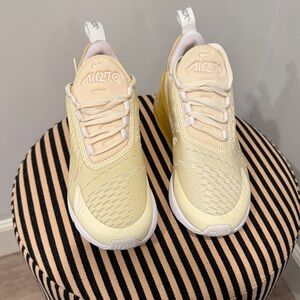 Nike Air Max 270 Cream and Yellow Sneakers